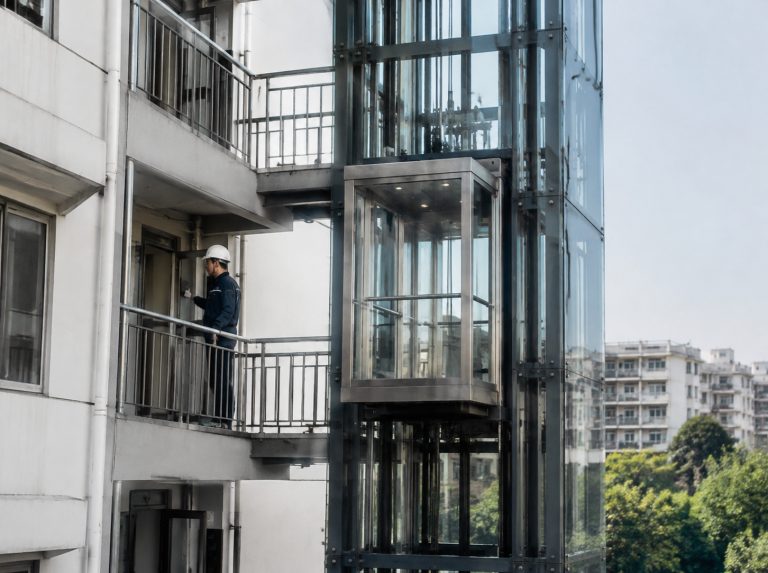 固原旧楼加建观光电梯